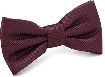 Boys Solid Adjustable Pre-tied Bowties With Pocket Square