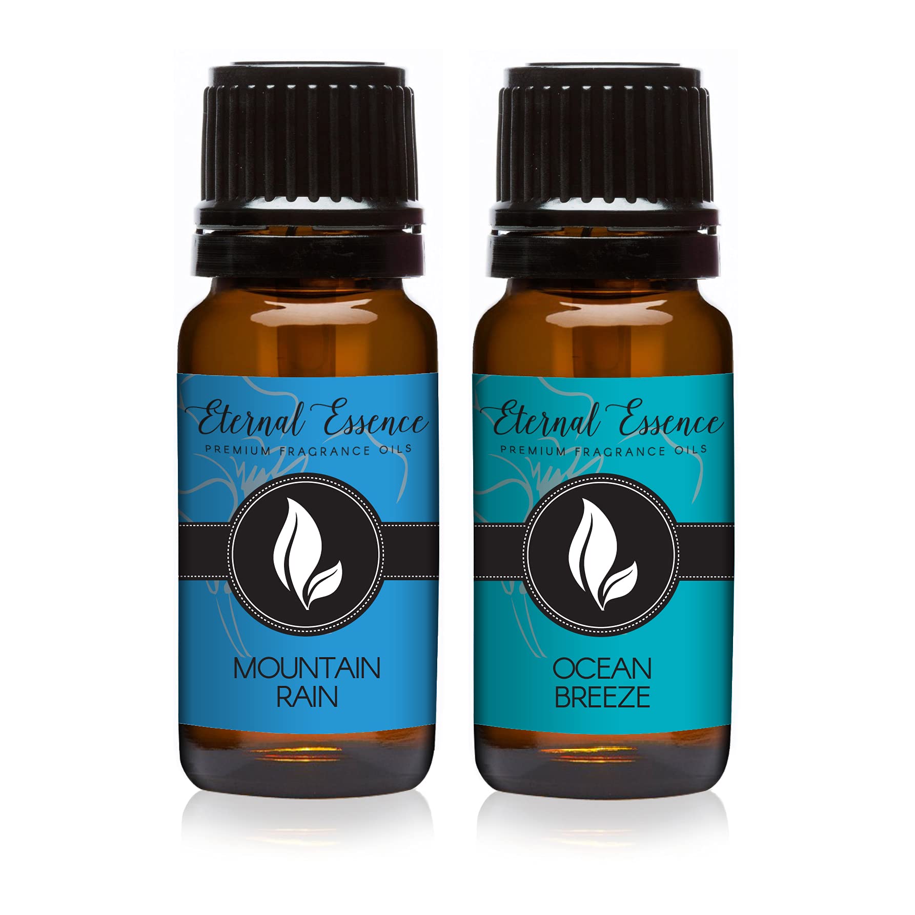 Eternal Essence Oils 2 Pack 10ml Premium Fragrance Oil - Mountain Rain &amp; Ocean Breeze - for Candle, Soap Making, Aromatherapy, Diffusers, Home Care, &amp; Humidifiers