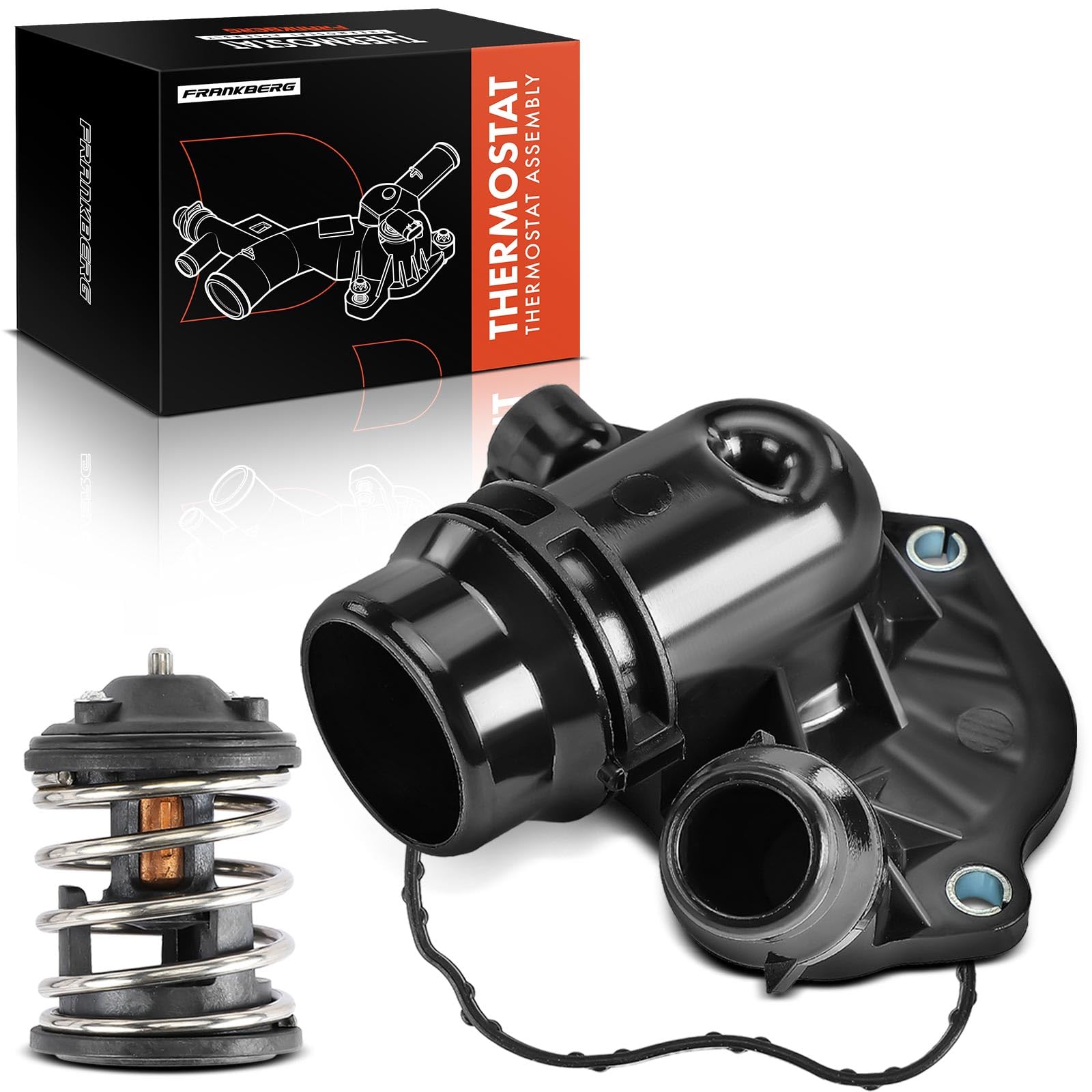 Frankberg Thermostat de Liquide de Refroidissement Remplacer# 11518516206 | Compatible avec Série 6 Coupé F13 640 3.0L 2011-2017 3 Touring Van F31 330 3.0L 2012-2019 Série 3 F30 F80 330 335