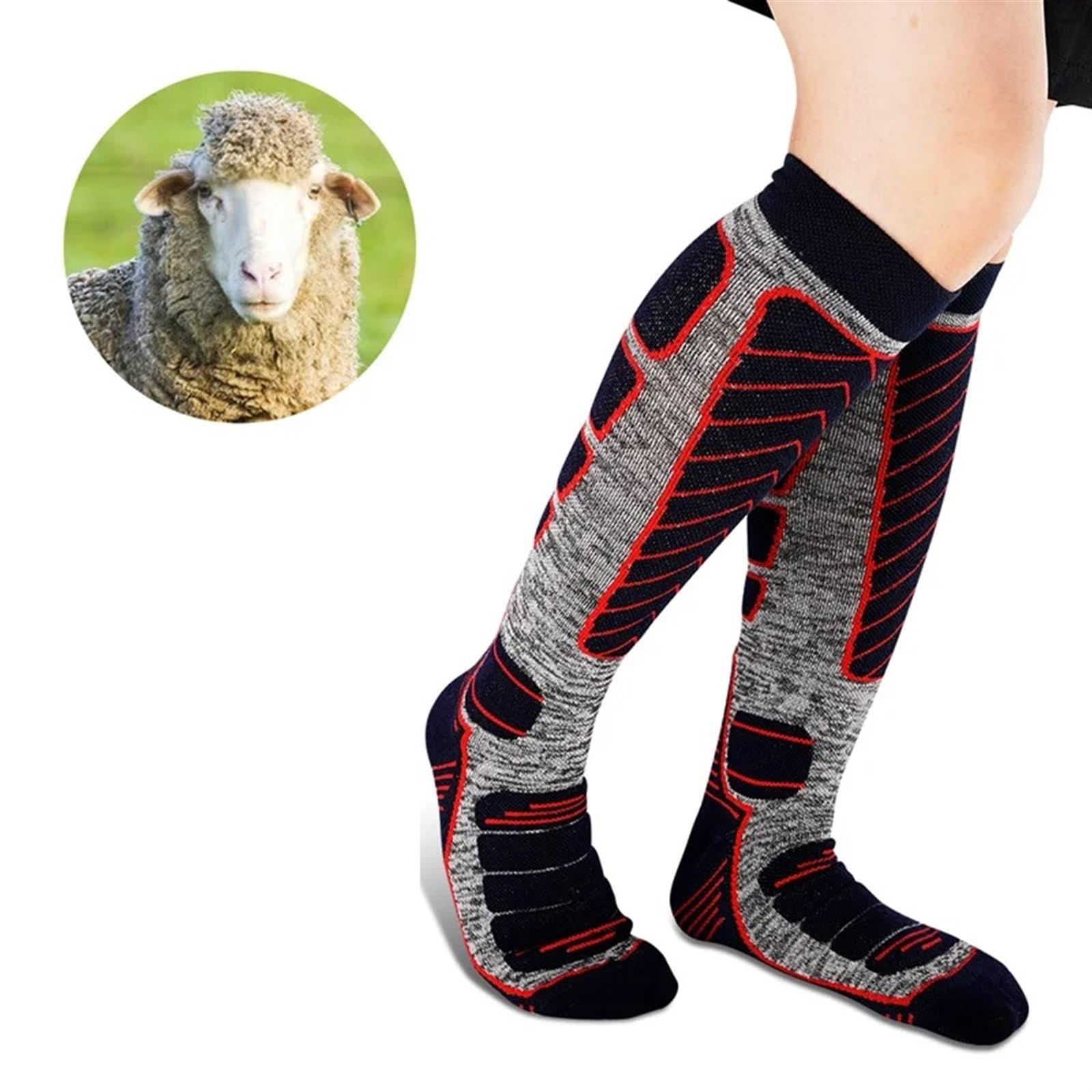 Chaussette Ski Chaussettes Thermiques en Laine for Homme et Femme, idéales for Le Ski, Cyclisme, Snowboard, la randonnée, l'alpinisme, Camping