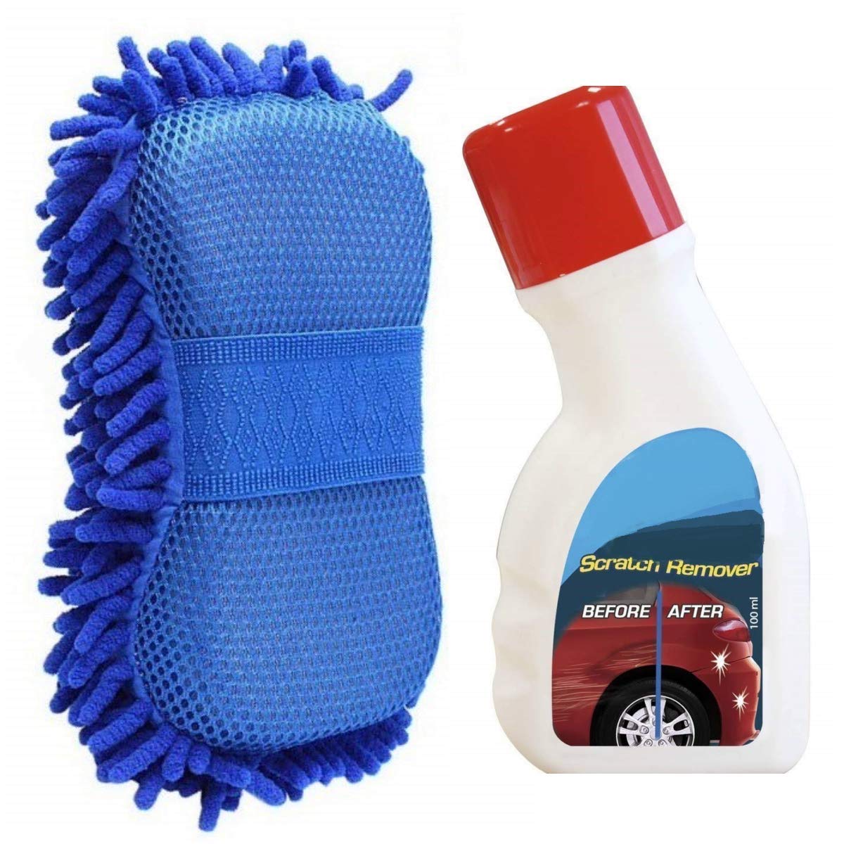 Kruvad Liquid Scratch Remover with Microfiber Double Sided Dusting