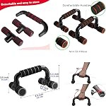 focus.ed Push Up Bar & Resistance Bands Set – Calisthenics & Fitness Equipment for Home Workouts – Workout Equipment Kit with 4 Strength Bands for Exercise, Training & Gym