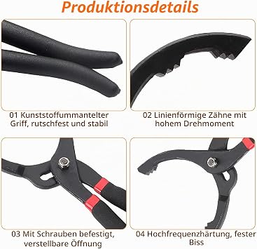 3pcs Oil Filter Tool Set Pliers 3 Arm Band Wrench