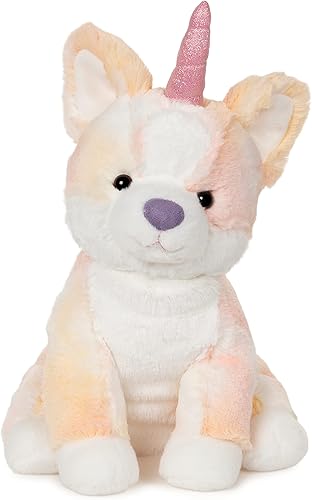 GUND Glamour Corgicorn - Juguete de peluche de unicornio para perros de 1 año en adelante, multicolor, 9 pulgadas