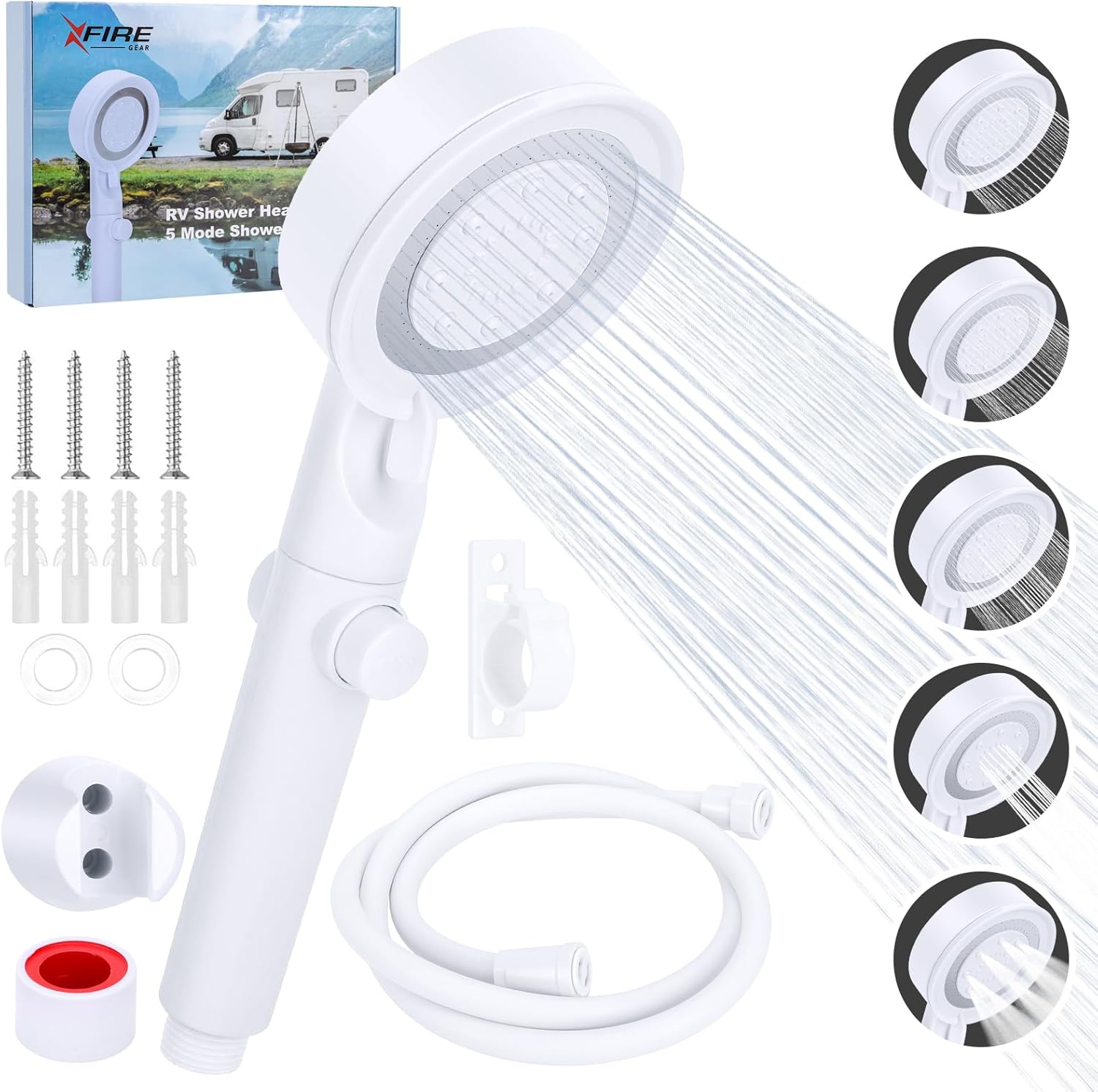 RV Shower Head with Hose