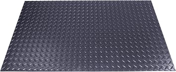 Rhino Dielectric, Non-Conductive, Insulating Switchboard Mat, Class 2, 3 x 5 x 1/4" Thick, ASTM D178, Color; Black, Diamond Surface