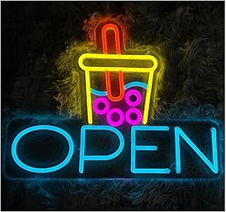Neonlichtschild Neonreklame für Bubble-Tea-Shop, Beleuchtung für Ladendekoration