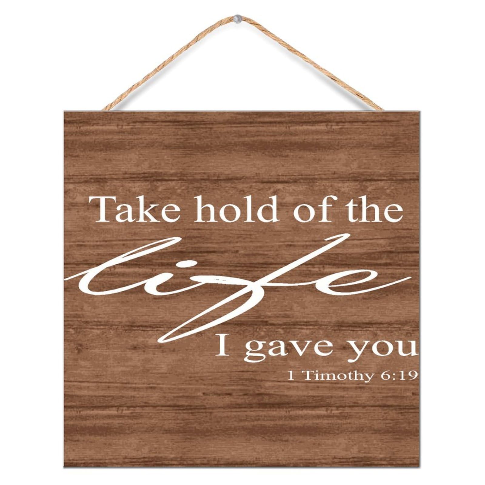 Take Hold of The Life letrero de madera ideal para regalo de inauguración de casa