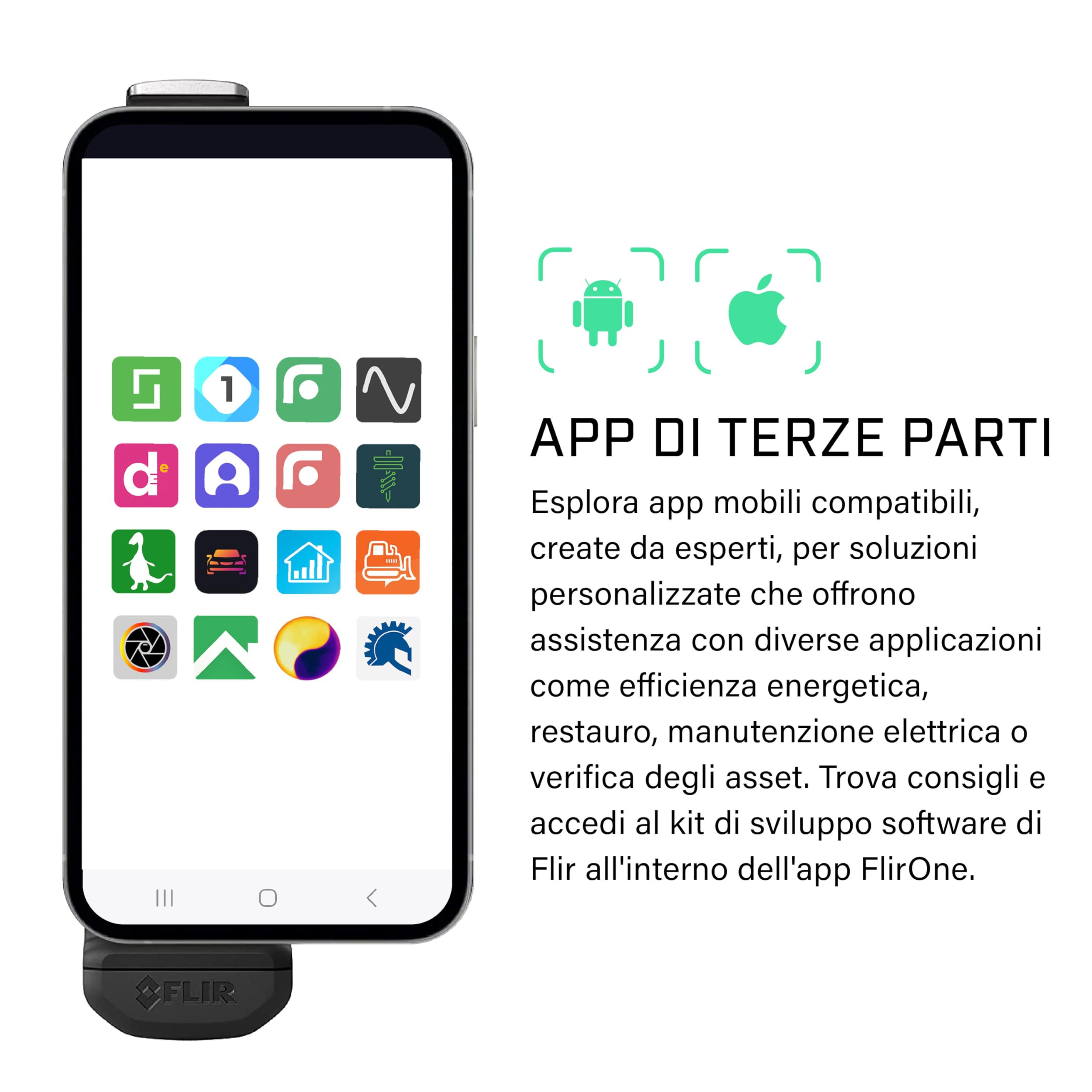 FLIR Edge Pro - Termocamera Wireless Bluetooth Per Smartphone, Compatibile Con Tutti I Dispositivi iOS E Android, Risoluzione Super 480x360 (IR Nativi 160x120)