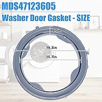 Vista 2 de Mejorado MDS47123605 Junta de arranque de puerta de lavadora Compatible con sello de puerta de lavadora de carga frontal LG y piezas de lavadora