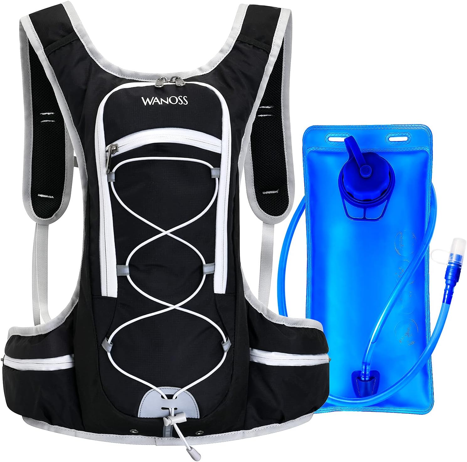 WANOSS Hydration Backpack with 70 oz Water Bladder, Nylon Water Pack