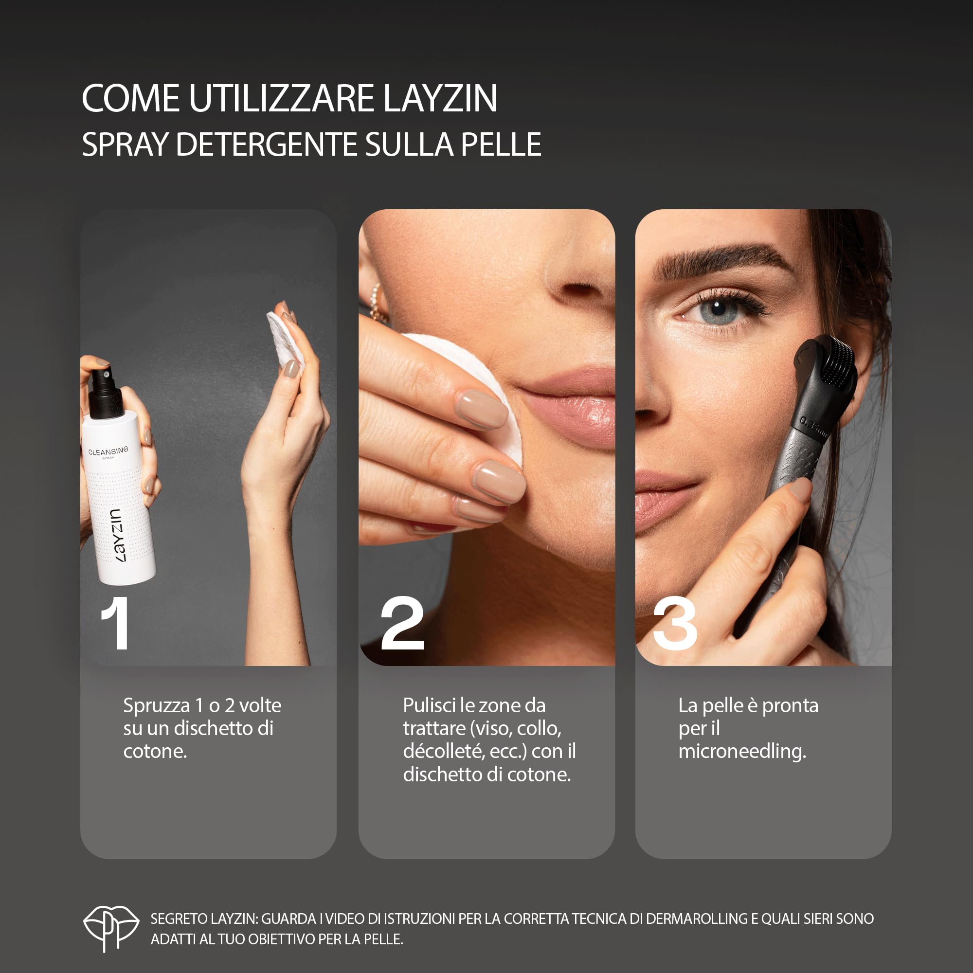 Cleansing Spray 200 ml per Microneedling – Pulizia igienica di Derma Roller & pelle – Spray pratico per dosaggio ottimale – Per uso domestico e routine skincare – Unisex