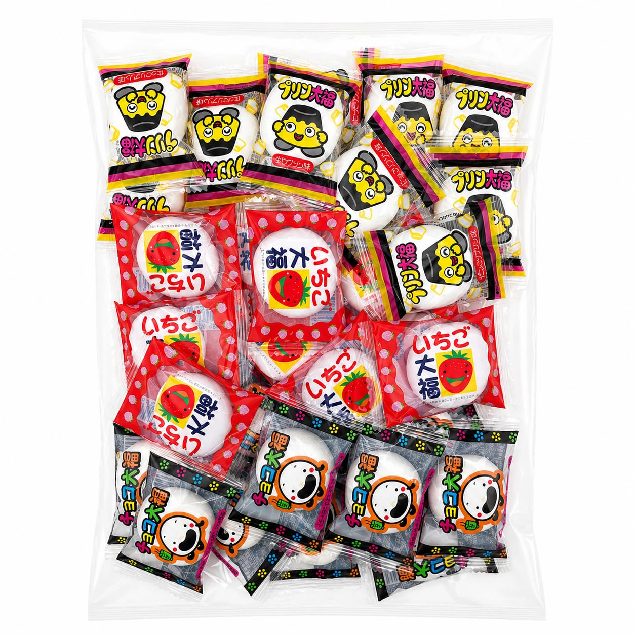 Amazon.co.jp: やおきん マシュマロ チョコ大福 イチゴ大福 プリン大福