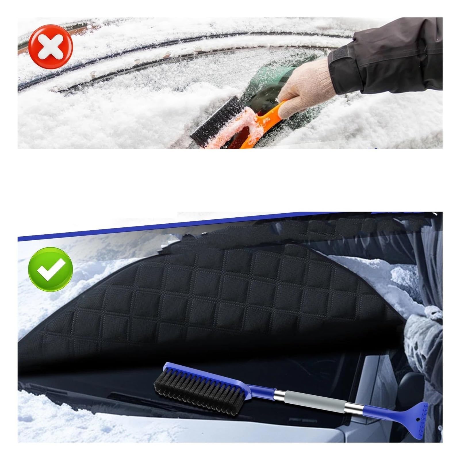 Copinverno Ertura per Parabrezza Auto Parabrezza per Auto Copertura per Neve Protezione per Ghiaccio Invernale Parasole Magnetico per Accessori per Blocco Anteriore