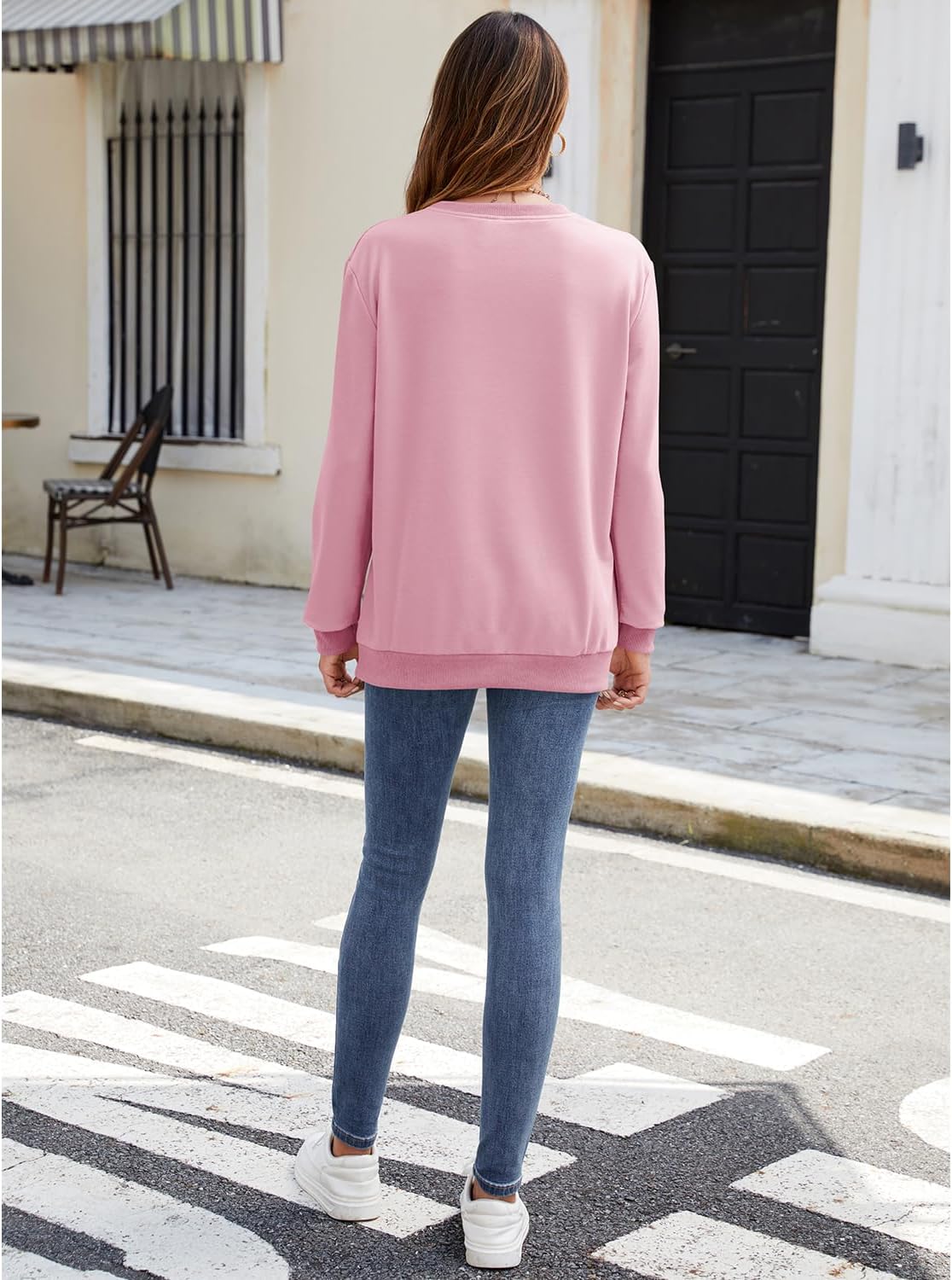 Women's Cute Funny Chicken Lovers T Shirt Letter Printed Long sleeved Top - Image 7