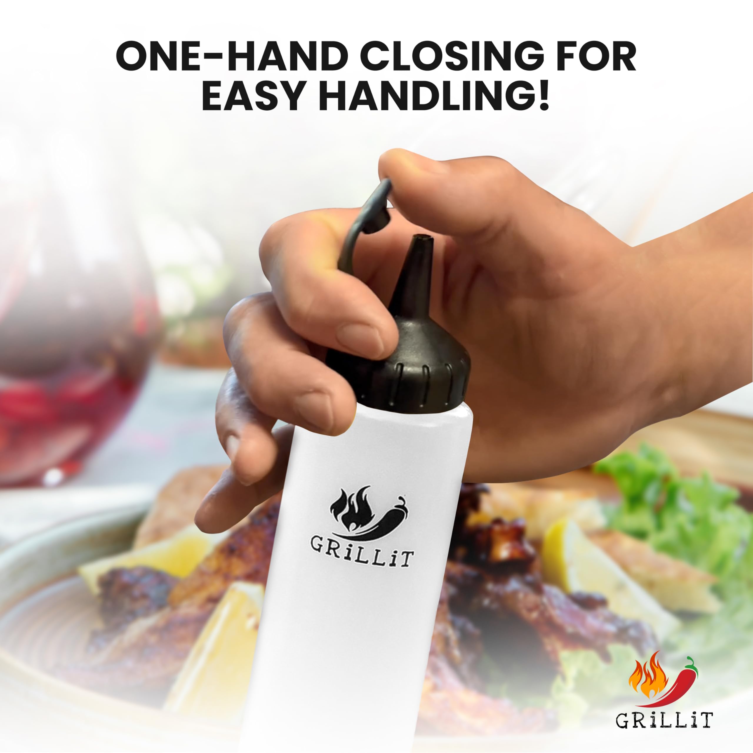 GRiLLiT Condiment Squeeze Bottle (1-10 oz Bottle)