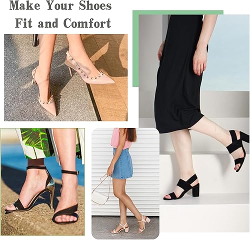 Miniatura 5 de Agarre de correa de zapato, empuñaduras de talón slingback, 8 tiras de tiras para slingbacks, mini cojines transparentes para tacones, Transparente