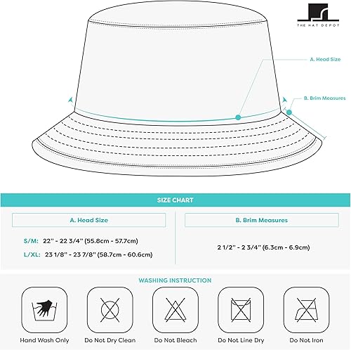 Miniatura 7 de The Hat Depot - Sombrero unisex 100 algodón 300N fácil de guardar para viajar playa y verano