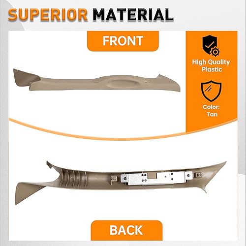 Miniatura 3 de ECOTRIC A Pillar - Manija interior derecha compatible con Ford F150 F-150 2004-2008 Reemplazo para 4L3Z-1503598-AAC Mango de agarre lateral del