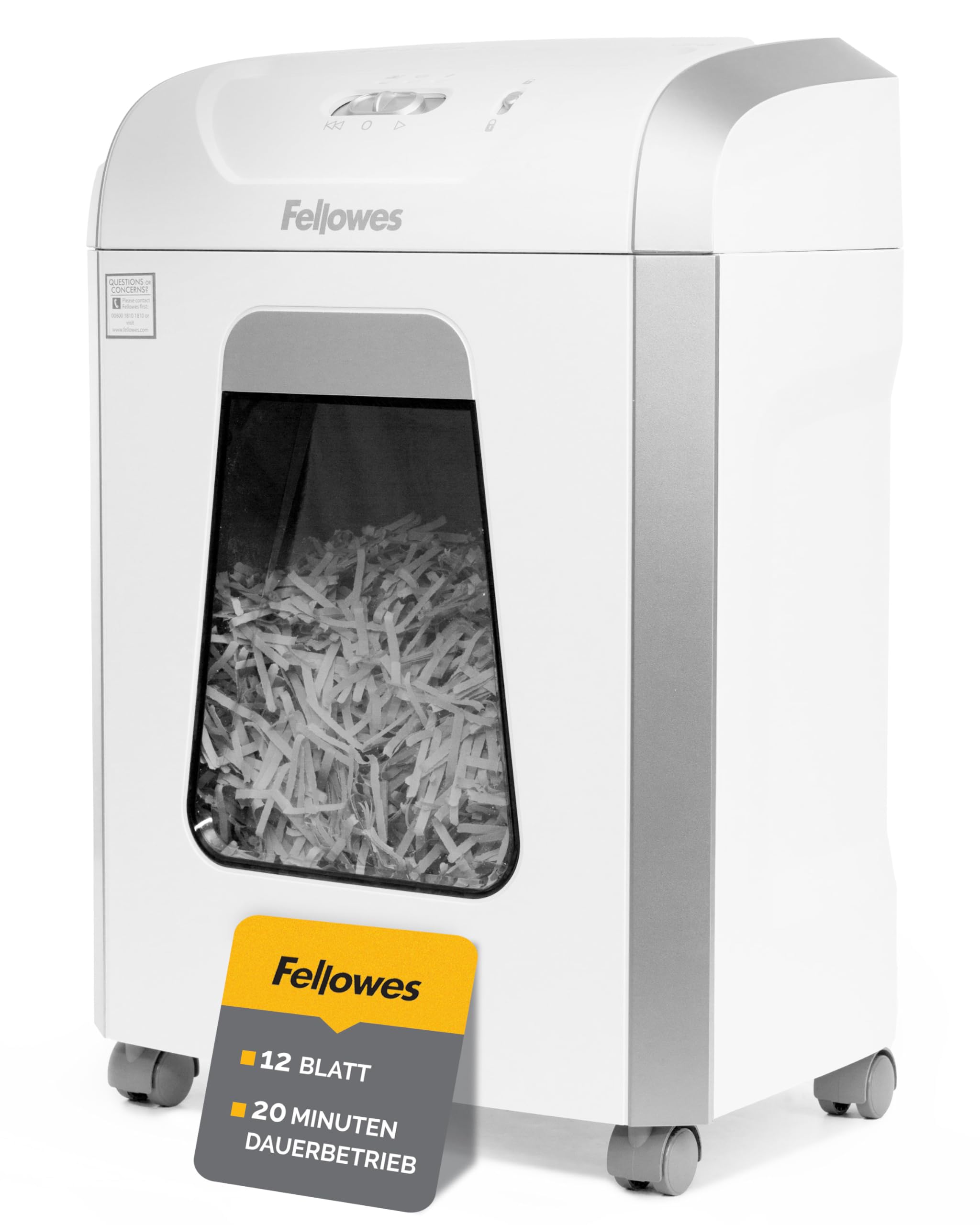 Fellowes Destructeur de Document FS-12C, destructeur de Papier avec agrafes, Trombones & Huile pour Destructeur De Papier Coupe Et Coupe Croisée, 120ml - Huile Lubrifiante
