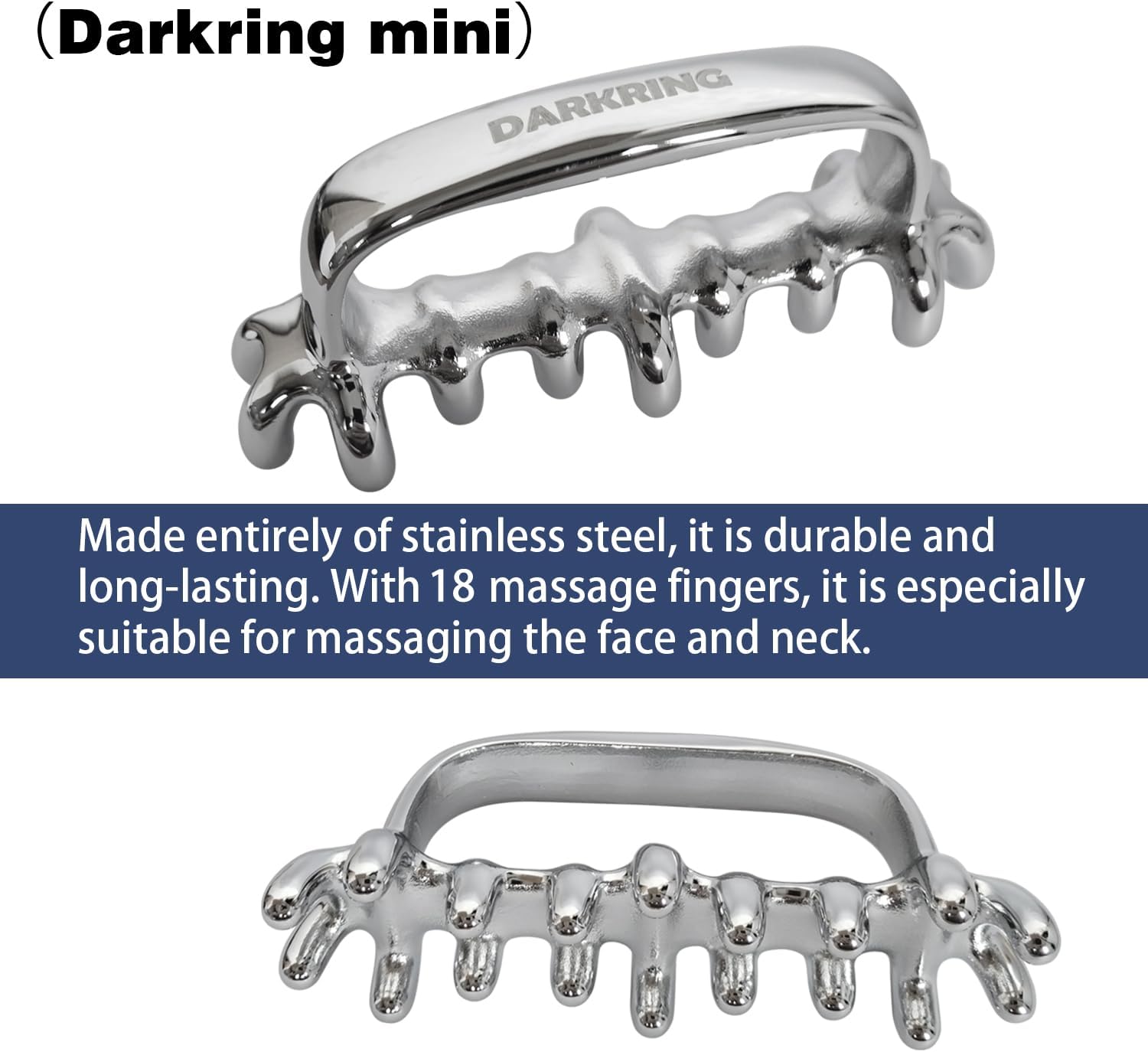 DARKRING Stainless Steel & Engineering Plastic Facial Massage Tool Set - Pressure Point Blaster for Tissue & Fascia, Trigger Point Massage Tool - Image 4