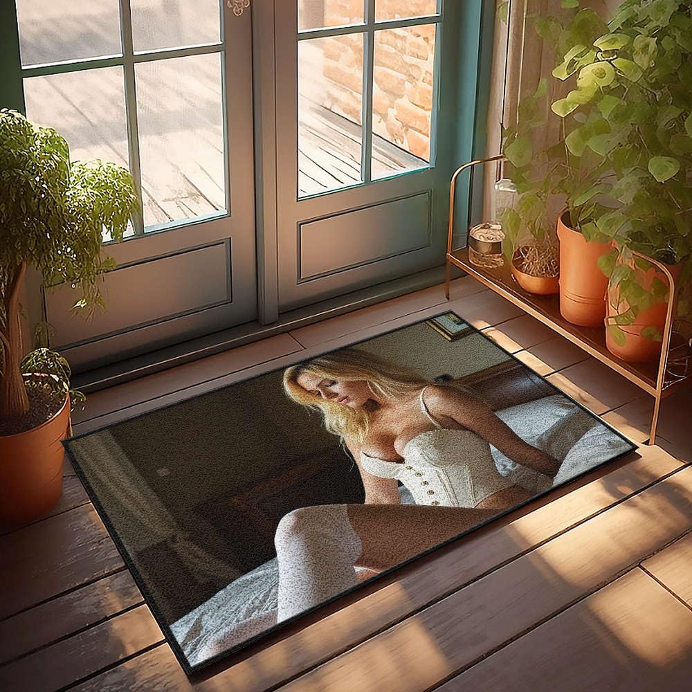 Tapis pour chaussures de porte décoratif pour entrée et terrasse