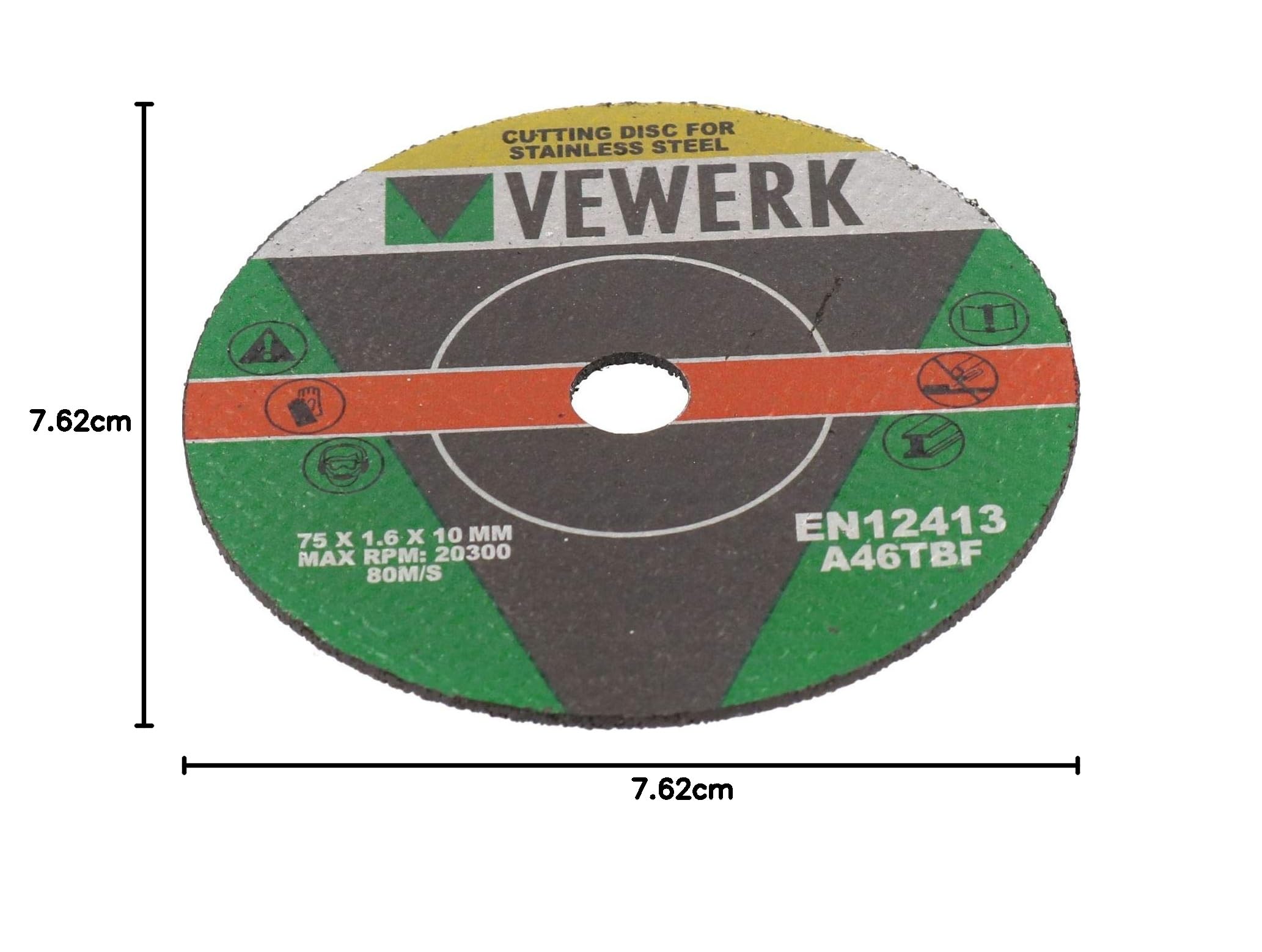 AB Tools-Vewerk 3" Disques de Meulage pour Coupe-Air Coupe Meule 75mm Lot de 25 en Acier Inoxydable pour Meule à Matrice, d’Angle