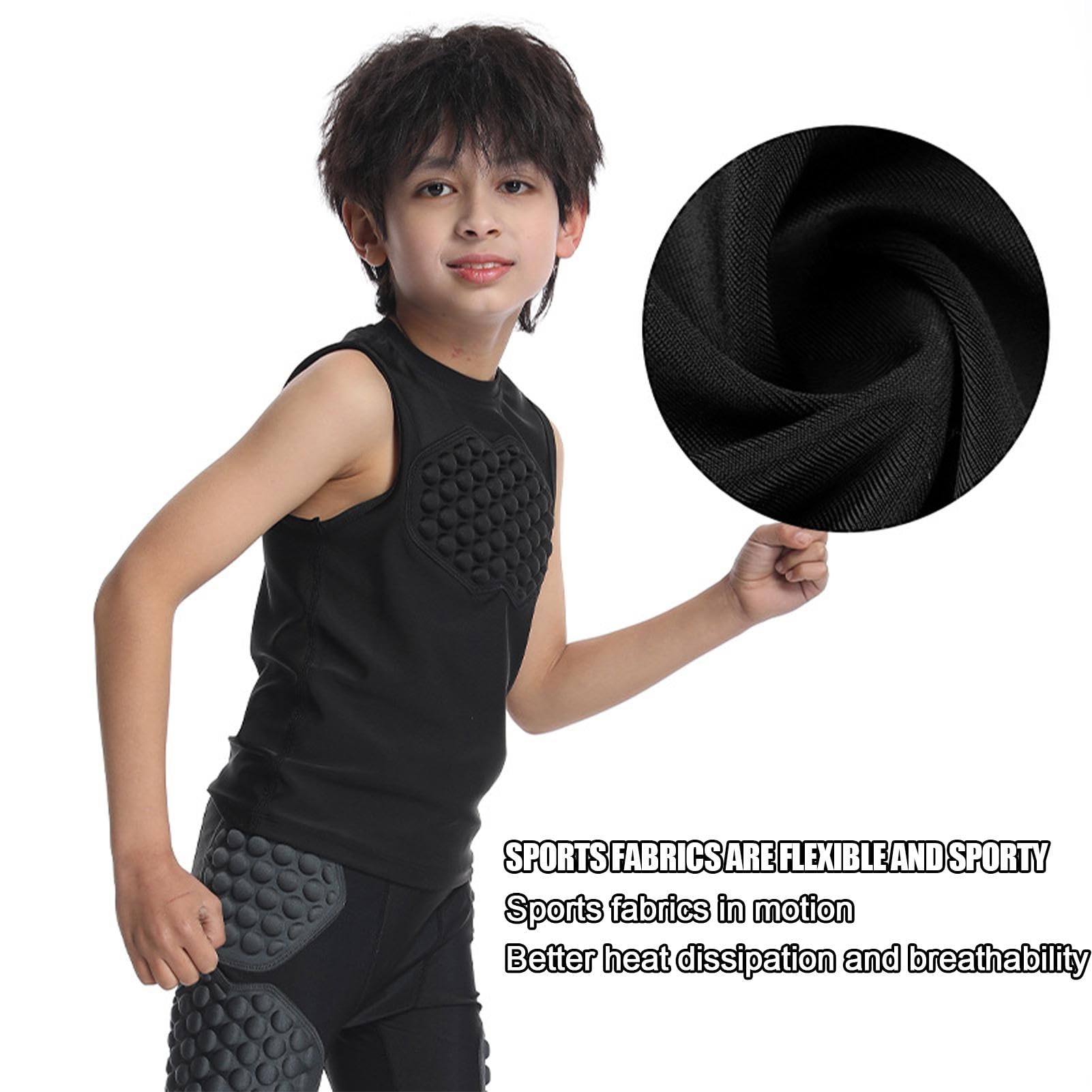Protector de pecho para jóvenes en béisbol, equipo de seguridad para jóvenes en béisbol, protector de pecho para niños, protección de costillas para fútbol, camiseta de protección para el corazón y el
