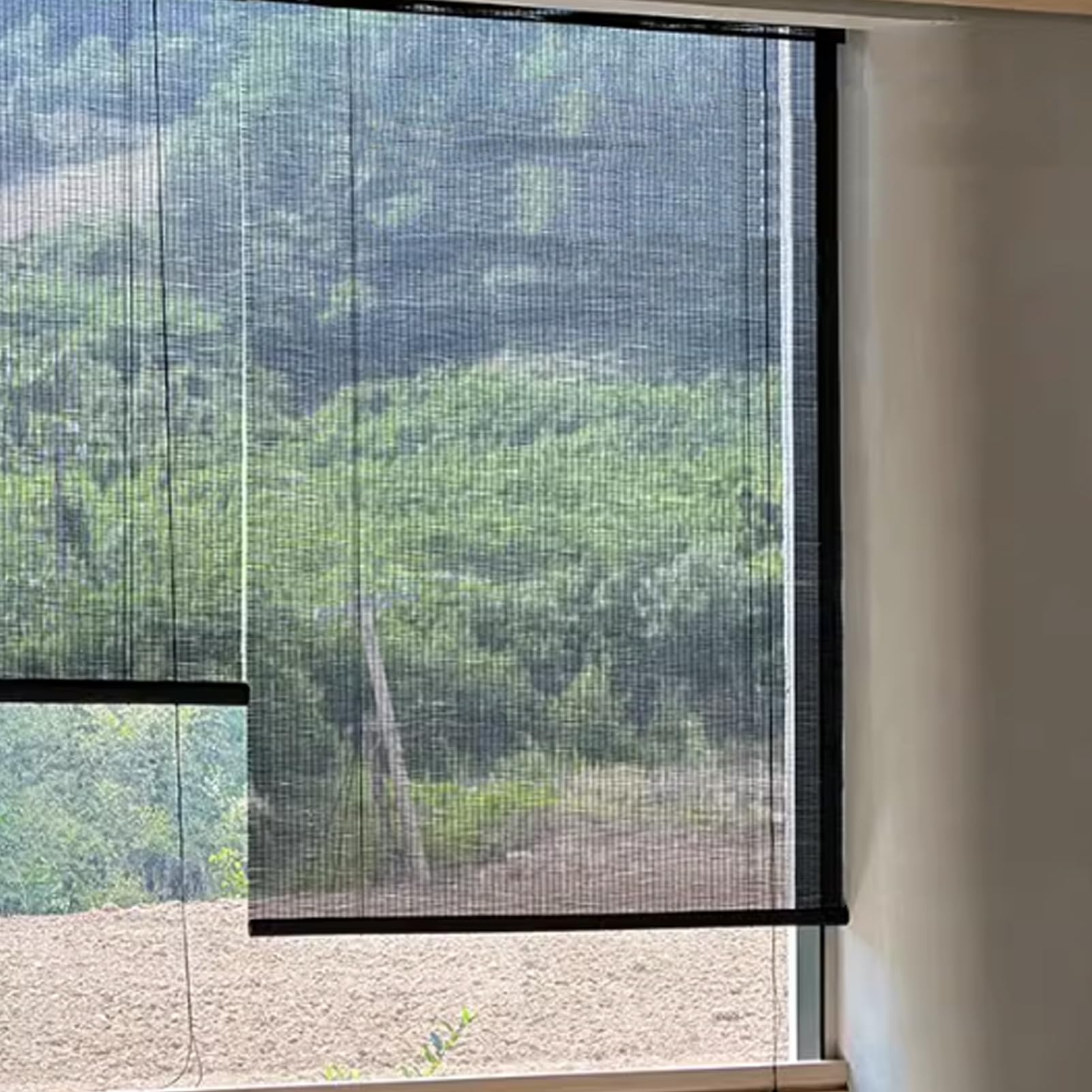 RICOLUS Stores à Enroulement en Bambou Rétro,Naturel Respirant Rouleaux Romains Occultant Fenetre Protection Solaire et Brise Vue Store Enrouleur pour Intérieur Extérieur (80x200cm)