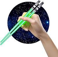 Vista 8 de Palillos Chop Sabers Light Up Lightsaber, 2 pares, Rojo y verde