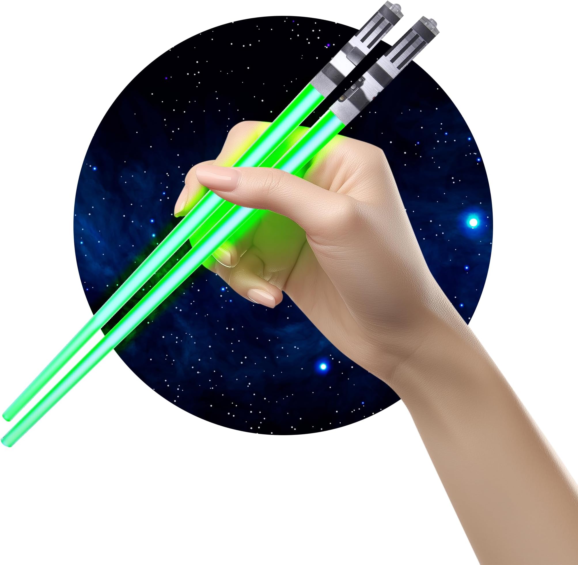 Chop Sabers Light Up Lightsaber Chopsticks, Green Pair