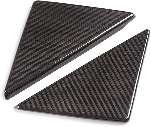 Miniatura 4 de YIWANG 100% fibra de carbono real un pilar triángulo decoración cubierta pegatina 2 unids para Ferrari 458 2011 2012 2013 2014 2016 coche Accesorios