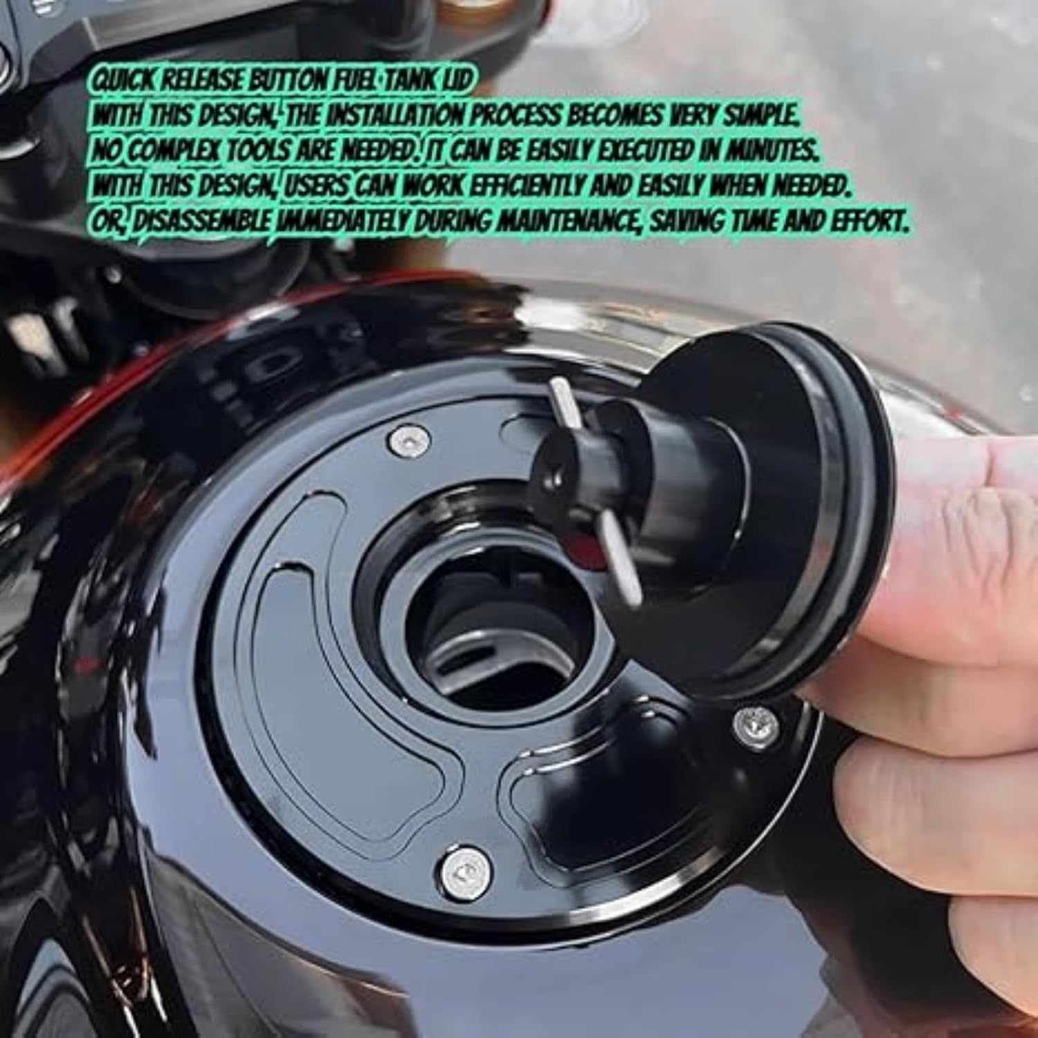 FOR NINJA400 500 600 Nimja 400 500 600 ninja400 500 600 2019-2024 2025 Motorcycle CNC Decorative Fuel Tank Cap Aluminum Alloy Quick Release Knob Fuel Tank Cap Gas Caps (D,Press-down style)