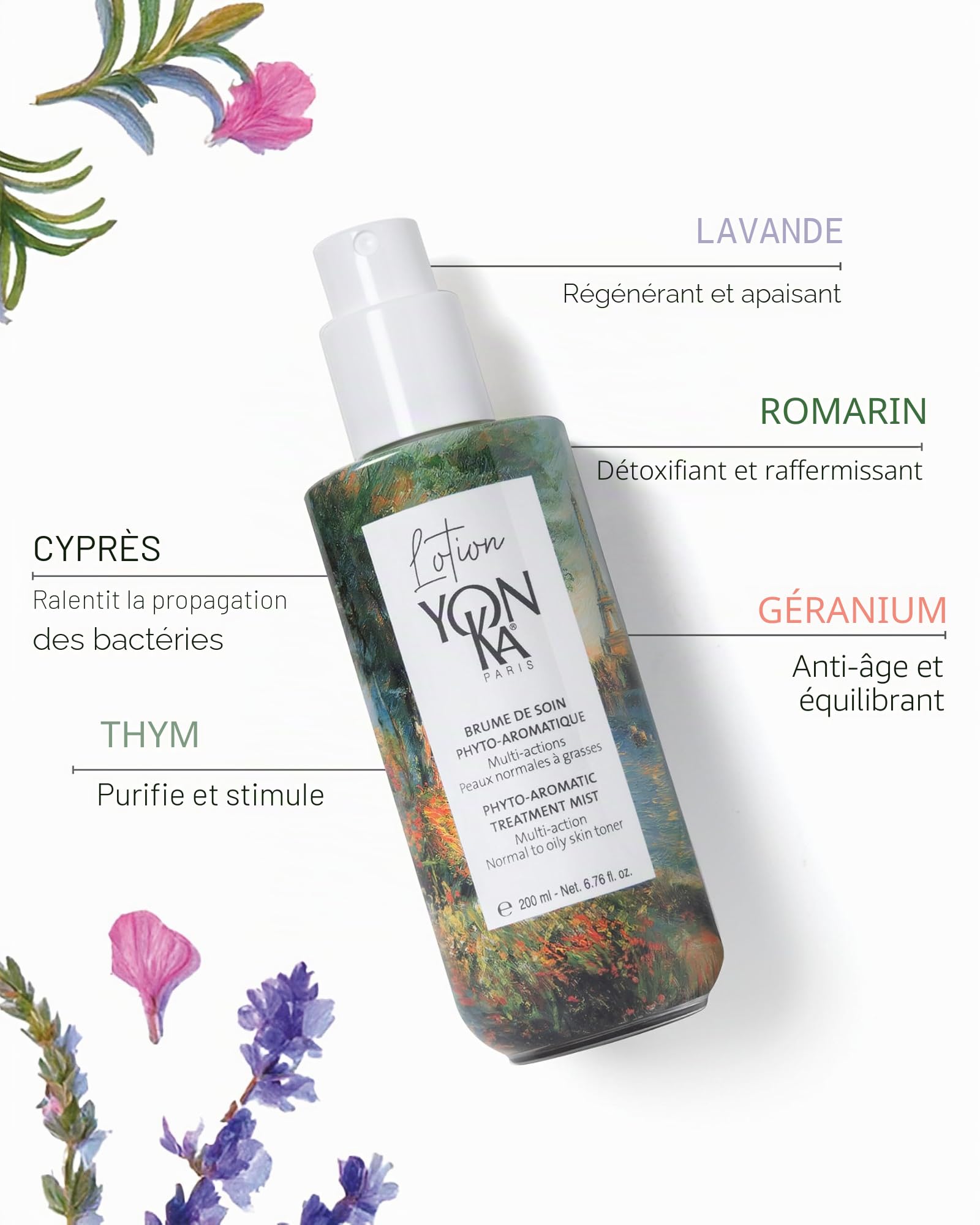 Lotion Yon-Ka PNG – Édition Limitée 2025 Brume Tonique Purifiante pour Peaux Normales à Grasses, Sans Alcool, aux Ingrédients Naturels & Huiles Essentielles – 200ml