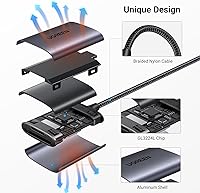 Vista 5 de UGREEN Lector de tarjetas SD USB C, lector de tarjetas de memoria micro SD 2 en 1 para TF SD Micro SD SDXC SDHC, lector de tarjetas SD USB tipo C