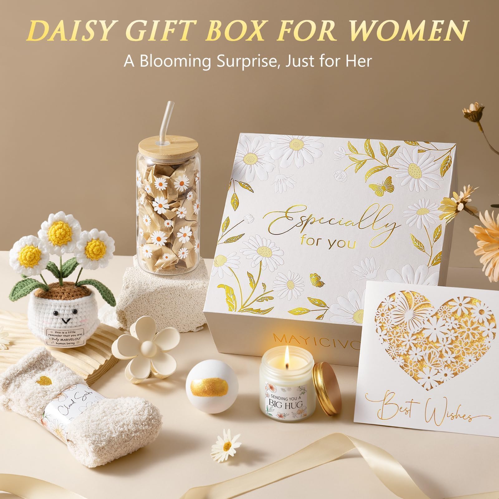 Geburtstagsgeschenke für Frauen, Pflegepaket, Gute Besserung, einzigartiges Wellness-Geschenk-Set für Frauen, Muttertag, Denken Sie an Sie, inspirierende Geschenke für Damen, Mutter, Freunde