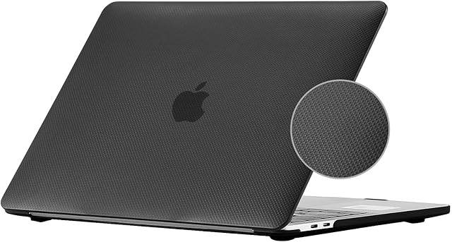 EooCoo Case compatible for Pro 13 inch M2/M1 A2338 A2251 A2289 A2159 A1989 A1706, 2022 2021 2020 2019 2018 2017, Grainy Texture, Anti-fingerprint,Scratch Resistant,Non-slip, Black