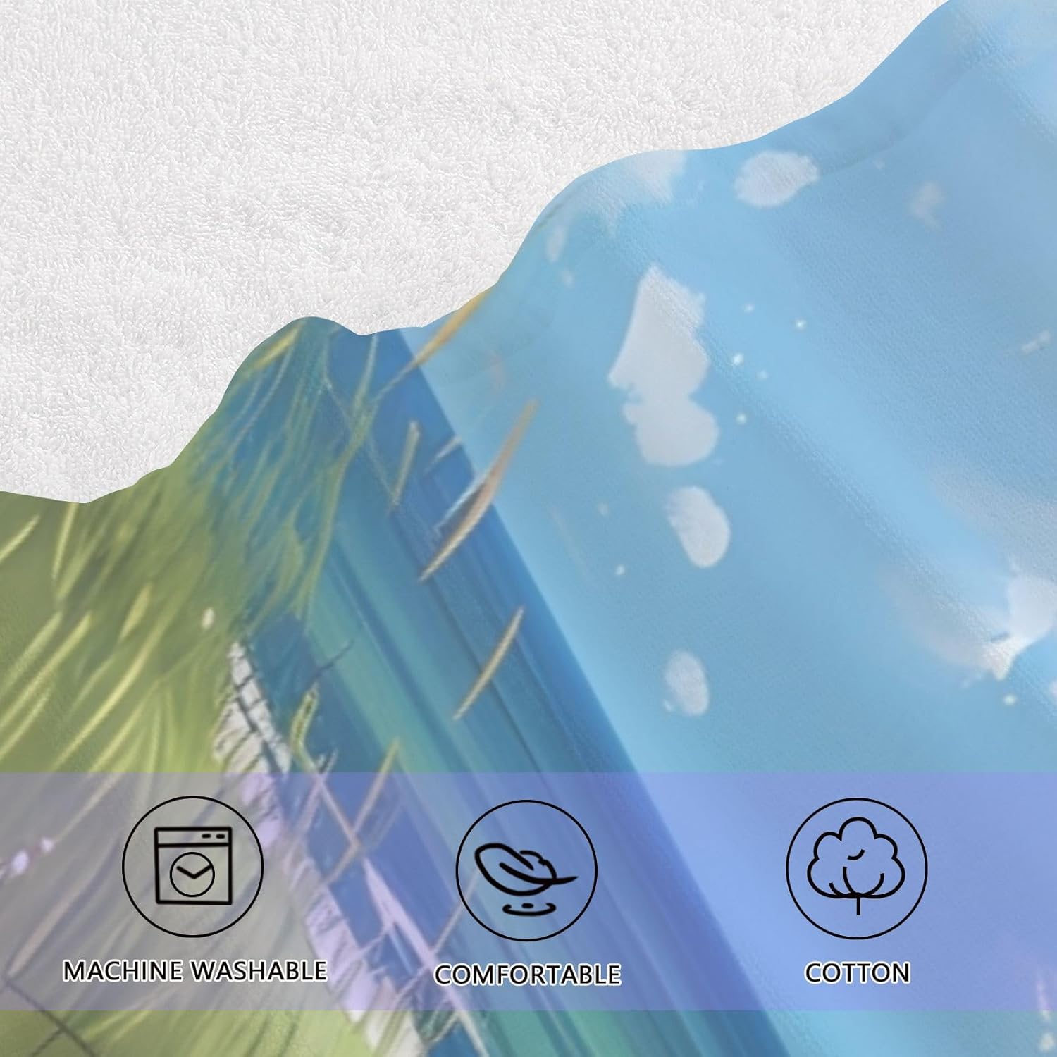 Hand Towels Premium Soft and Highly Absorbent Beach View 2 Pcs Towels for Bathroom Set 100% Cotton Decorative Face Towels