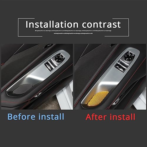 Miniatura 9 de Pegatinas de fibra de carbono para puerta de almacenamiento para Chevrolet Corvette C8 Z06 2020-2024 Accesorios (fibra de carbono)