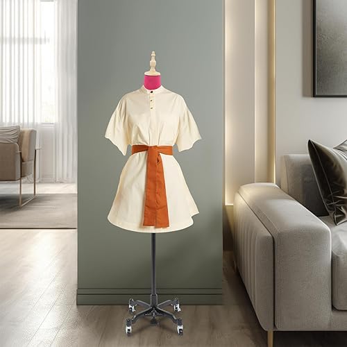 Miniatura 7 de PayLessHere  Torso de maniquí femenino  Azul  Ligero con ajuste de altura de 13.8 pulgadas, cuerpo de forma de vestido con base de trípode de madera