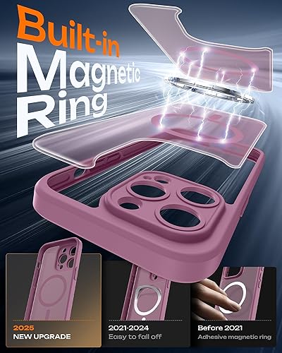 Miniatura 240 de TOCOL Funda magnética 3 en 1 para iPhone 15 Pro, mejorada [protección completa de cámara] con 2 protectores de pantalla, compatible con MagSafe, Gris