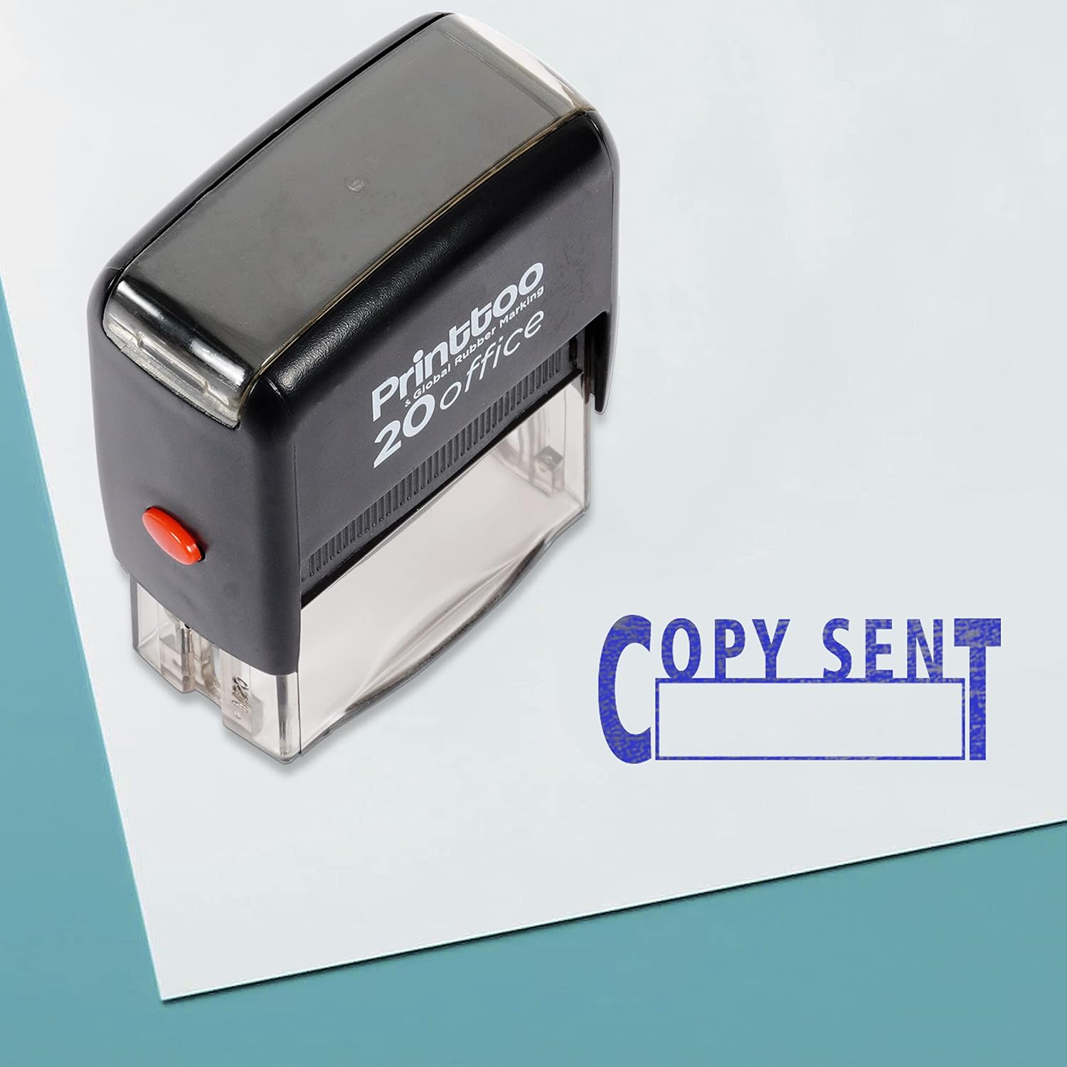 Printtoo Copy Sent Self Inking Rubber Stamp Office Stationary Custom Stamp-Blue, 14 mm x 38 mm (Approx)