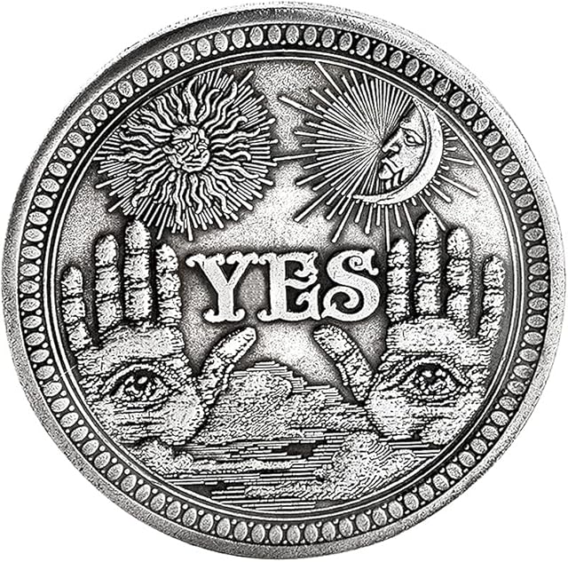 baixikly Yes No Challenge Coin Decision Coin Souvenir Coin Commemorative Coin for Collection Gift Toss Game Collector