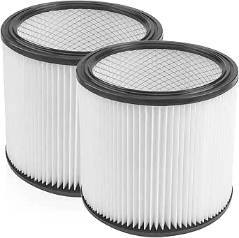 CERO 90304 Replacement Filter Compatible With Shop Vac 90304, 90350, 9033, 90585, 5 Gallon Up Wet/Dry Vacuum Cleaners (2 Replacement Filters 2 Lids 4 Foam Sleeve Filters - View #4