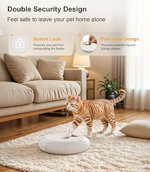 Casfuy Automatic Pet Feeder - 6-Meal Programmable Dispenser For Wet/Dry Food (Includes 4 Ice Packs)