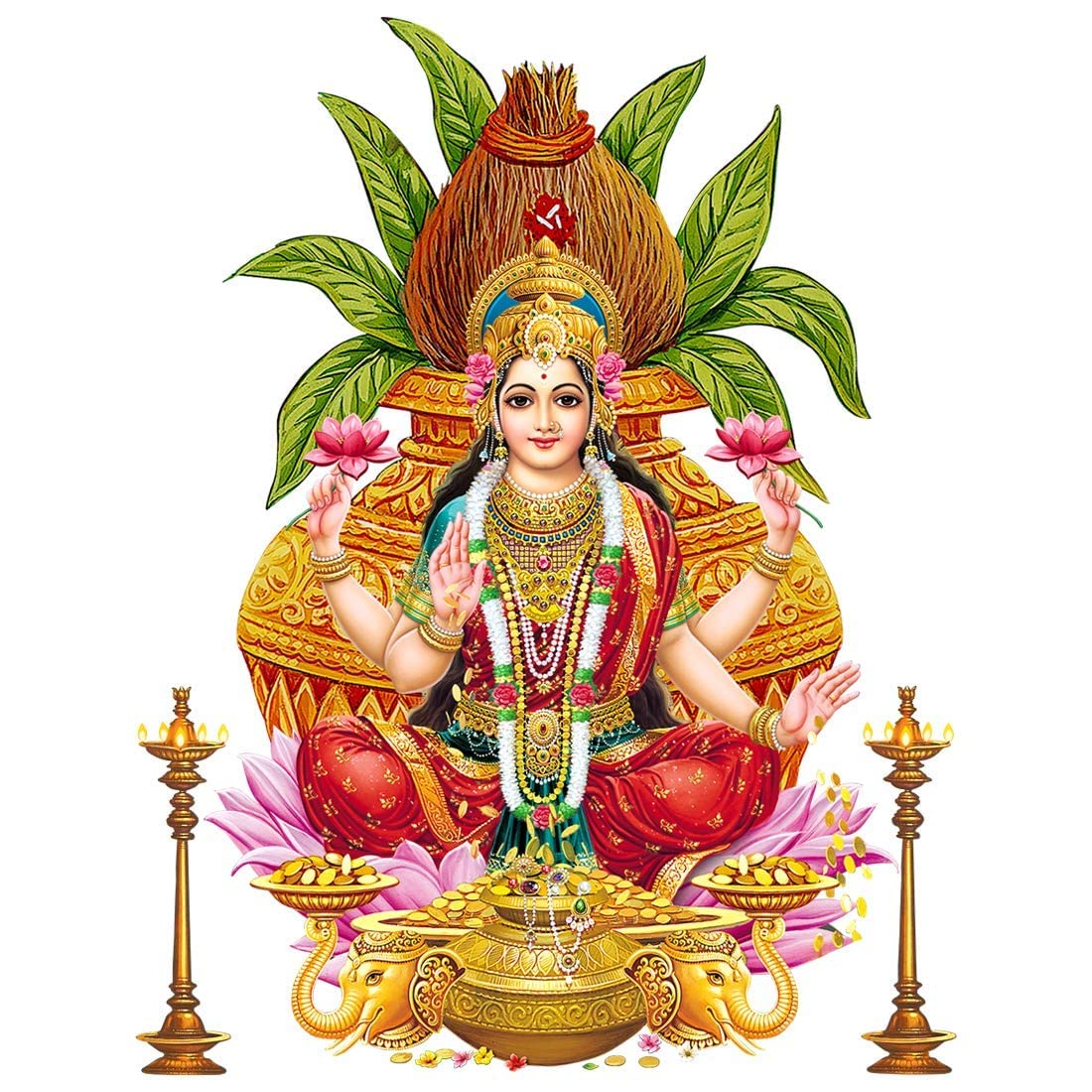 Laxmi Wall Sticker,Diwali Stickers for Living Room, Kids Room, Office, Pooja Room Size - 41 cm X 51 cm (B0BJ2N8T65) Amazon Price History, Amazon Price Tracker