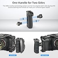 Vista 5 de Nitze Mango lateral ergonómico con roseta para ARRI, arriba/abajo e izquierda/derecha ajustable, mango lateral de aluminio de goma para cámaras