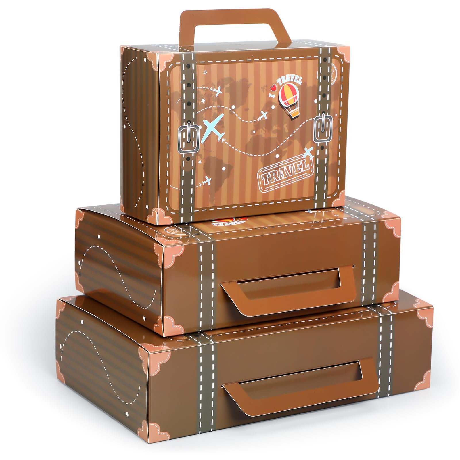 Amazon.com: Weekgrat 6 Pcs Large Vintage Travel Suitcase Box