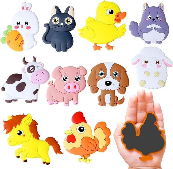 SUPINEEDO Refrigerator Magnets for Kids, Cute Farm Animals Fridge Magnet for Toddlers 1-3 Kids Magnets for Fridge Baby Educational Gift, Full Back Magnetic Toddler Magnets