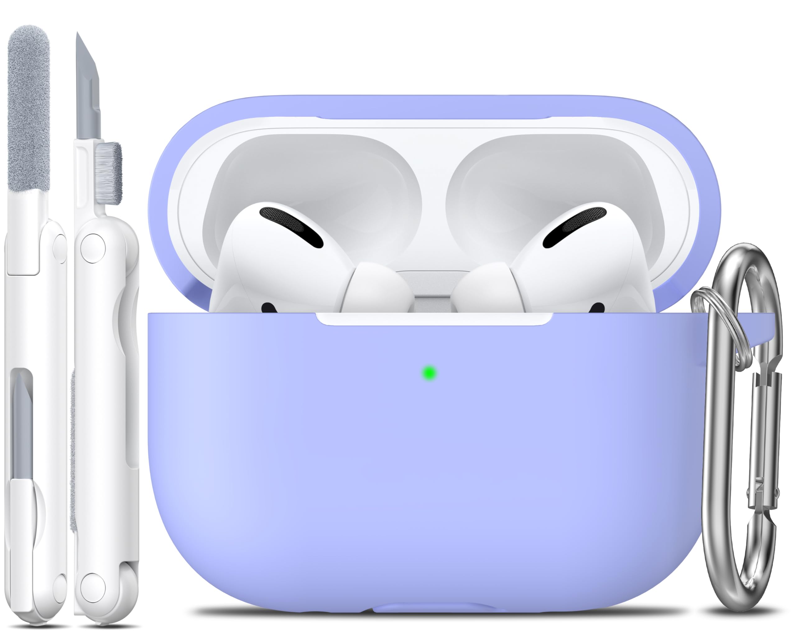 R-fun for AirPods Pro 2nd/1st Generation Case with Cleaner Kit,Soft Silicone Protective Case Cover for Apple AirPod Pro 2/1 for Women Men,AirPods Pro
